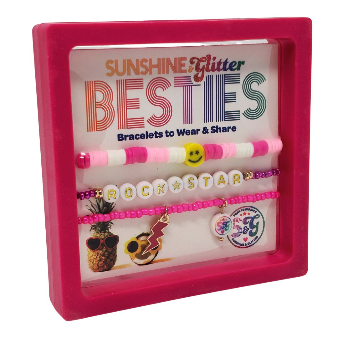 BESTIES Bracelet Set - Rockstar Pink Box