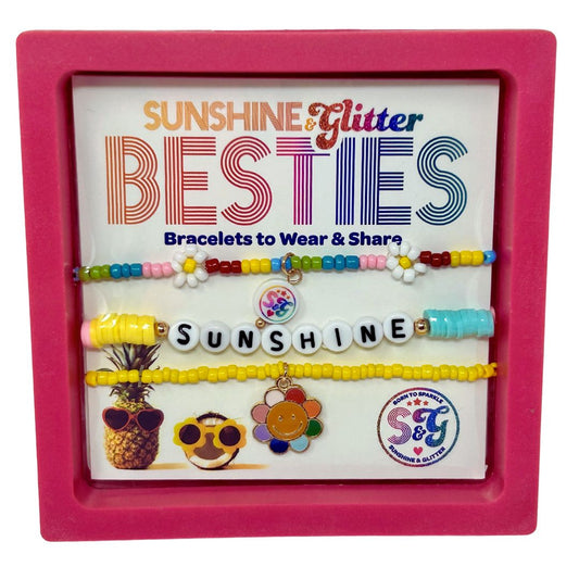 BESTIES Bracelet Set - Sunshine - Pink Box