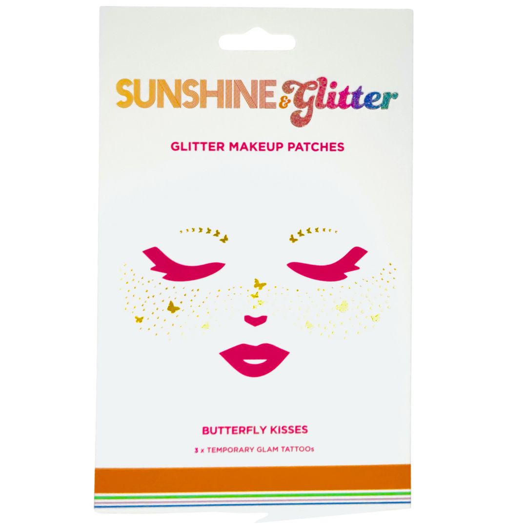 Sunshine & Glitter Face Tattoo - BUTTERFLY KISSES