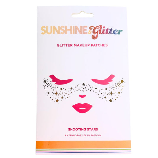 Sunshine & Glitter Face Tattoo - SHOOTING STARS