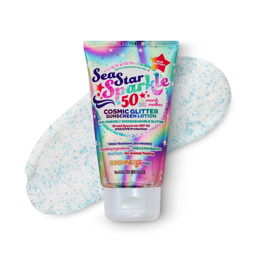 Sea Star Sparkle - Cosmic Glitter - SPF 50 - Biodegradable Glitter Sunscreen